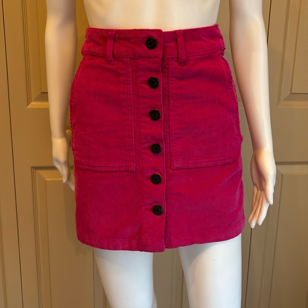WILD FABLE hot pink corduroy miniskirt